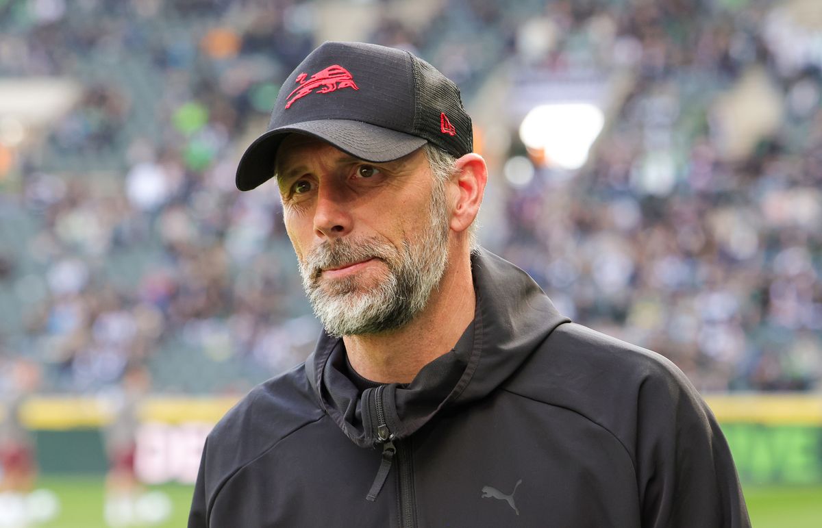 MOENCHENGLADBACH, GERMANY - MARCH 29: Head coach Marco Rose of RB Leipzig looks on ahead of the Bundesliga match between Borussia Mönchengladbach and RB Leipzig at Borussia-Park on March 29, 2025 in Moenchengladbach, Germany. (Photo by Ralf Ibing - firo sportphoto/Getty Images)