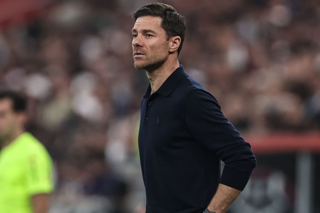 Real Madrid's Spanish coach Xabi Alonso reacts during the Spanish Super Cup final football match between FC Barcelona and Real Madrid at the King Abdullah Stadium in Jeddah on January 11, 2026