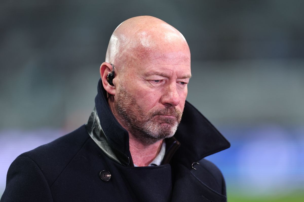 Alan Shearer ahead of the UEFA Champions League 2025/26 Round of 16 First Leg match between Newcastle United FC and FC Barcelona at St James' Park on March 10, 2026 in Newcastle upon Tyne, United Kingdom.