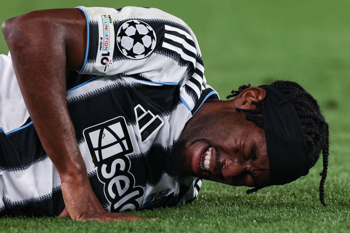 Newcastle winger Anthony Elanga was not awarded a penalty after a challenge from Barcelona defender Joao Cancelo