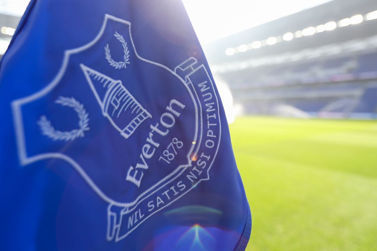 An Everton corner flag is seen ahead of the Premier League match between Everton and Chelsea at Hill Dickinson Stadium in Liverpool, United Kingdom, on March 21, 2026. (Photo by Jorge Horsted/News Images/NurPhoto via Getty Images)