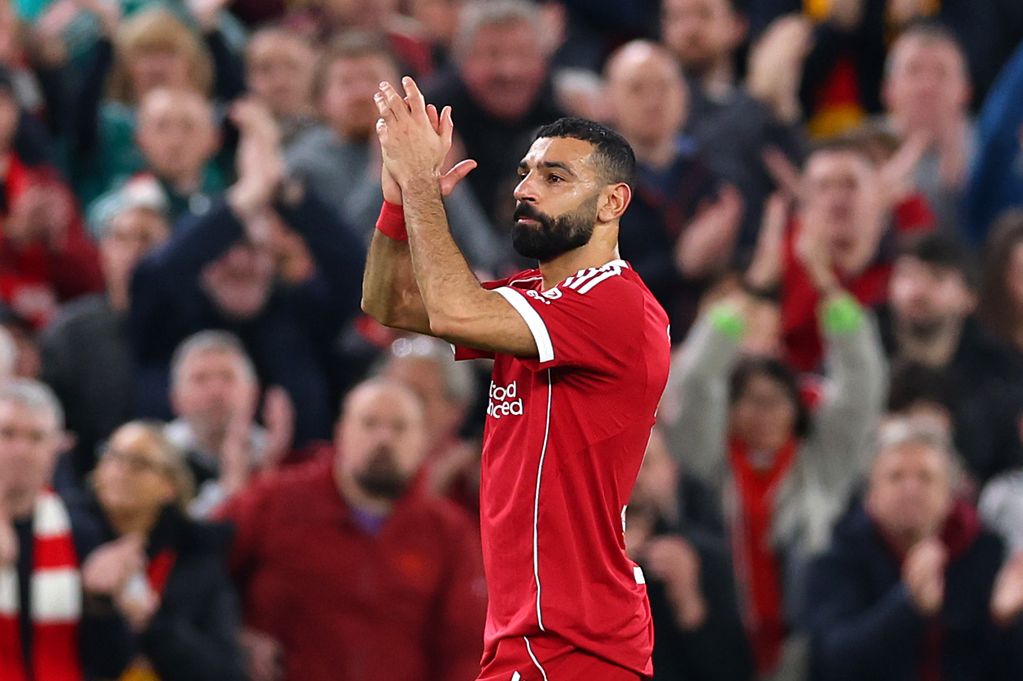 Liverpool forward Mohamed Salah during a Champions League game.