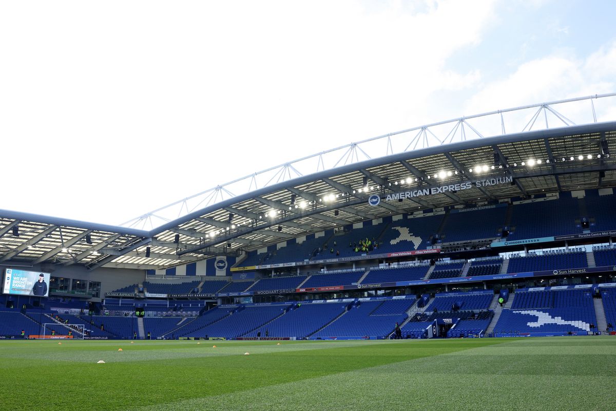  General view inside the stadium prior to the Premier League match between Brighton & Hove Albion and Liverpool