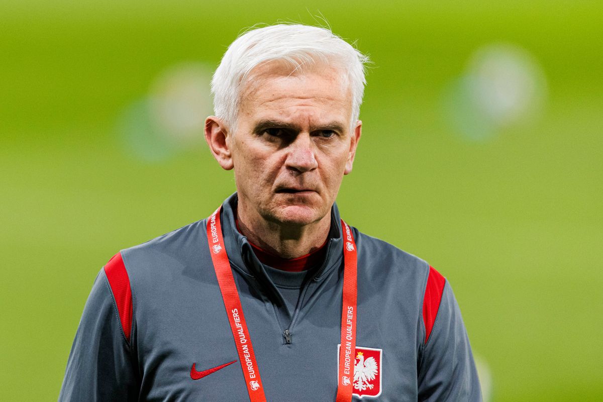 SOLNA, SWEDEN - MARCH 30: Poland Assistant Coach Jacek Magiera walks in the field during Poland Training Session at Strawberry Arena on March 30, 2026 in Solna, Sweden. (Photo by Maciej Rogowski/Eurasia Sport Images/Getty Images)