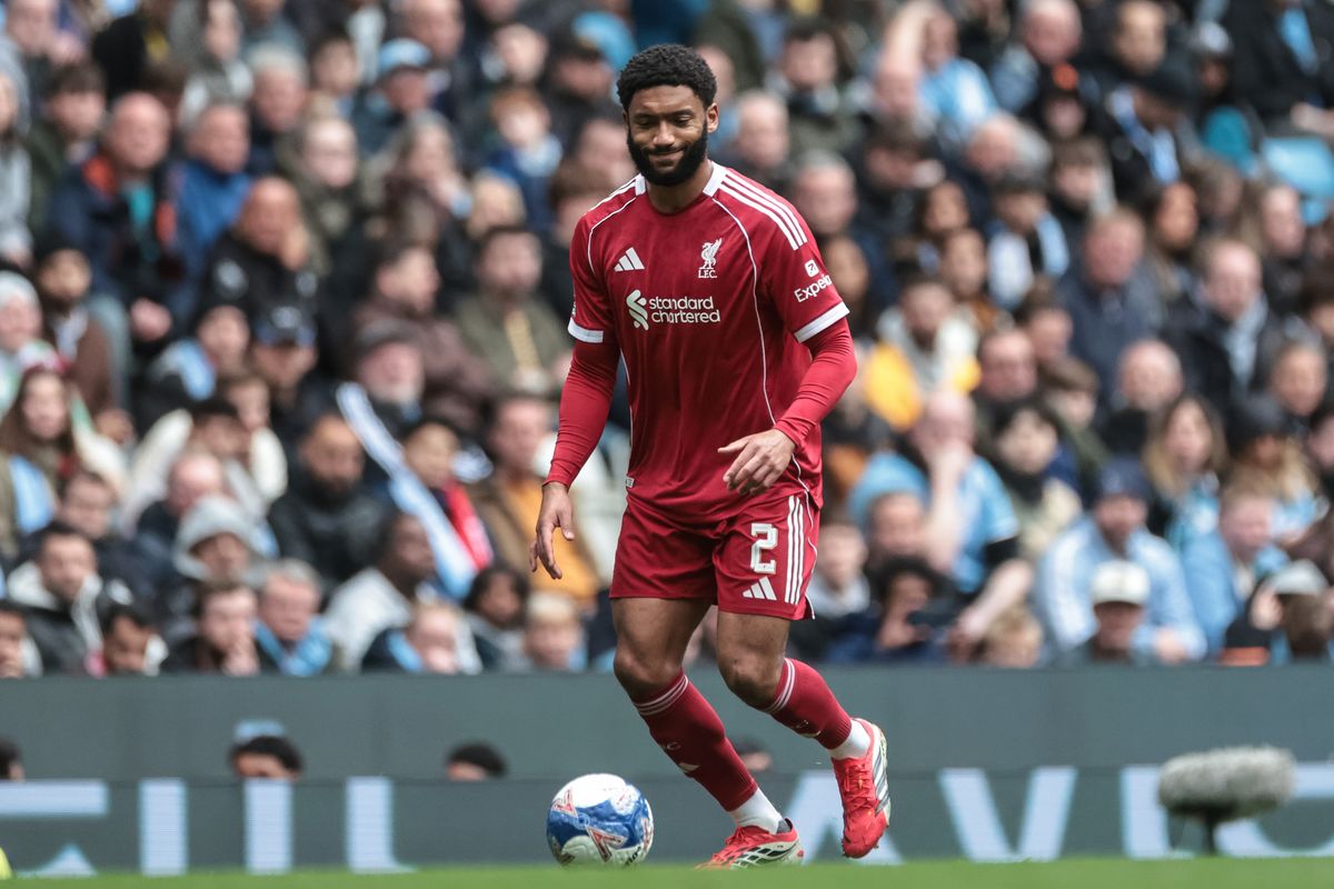 Joe Gomez pictured playing for Liverpool