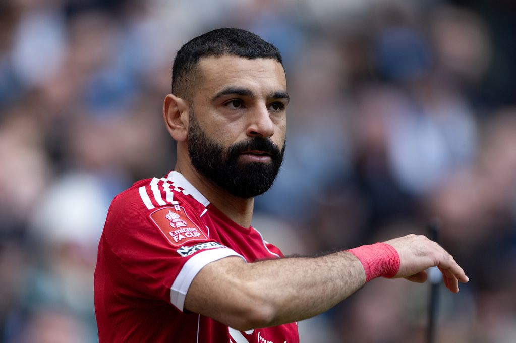 Mohamed Salah during the FA Cup tie between Man City and Liverpool.