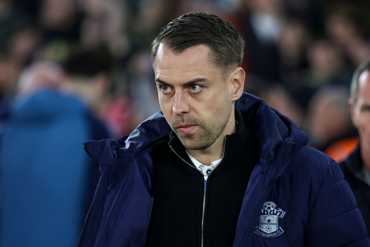 SOUTHAMPTON, ENGLAND - APRIL 04: Head Coach Tonda Eckert of Southampton during the Emirates FA Cup Quarter Final match between Southampton and Arsenal on April 04, 2026 in Southampton, England. (Photo by Robin Jones/Getty Images)