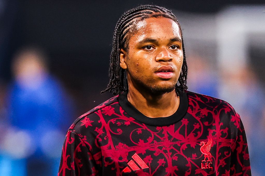 Rio NGUMOHA of Liverpool prior UEFA Champions League match between Paris and Liverpool at Parc des Princes on April 8, 2026 in Paris, France. (Photo by Johnny Fidelin/Icon Sport via Getty Images)