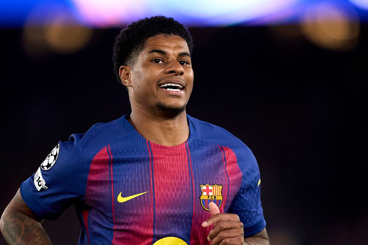 Marcus Rashford playing for Barcelona