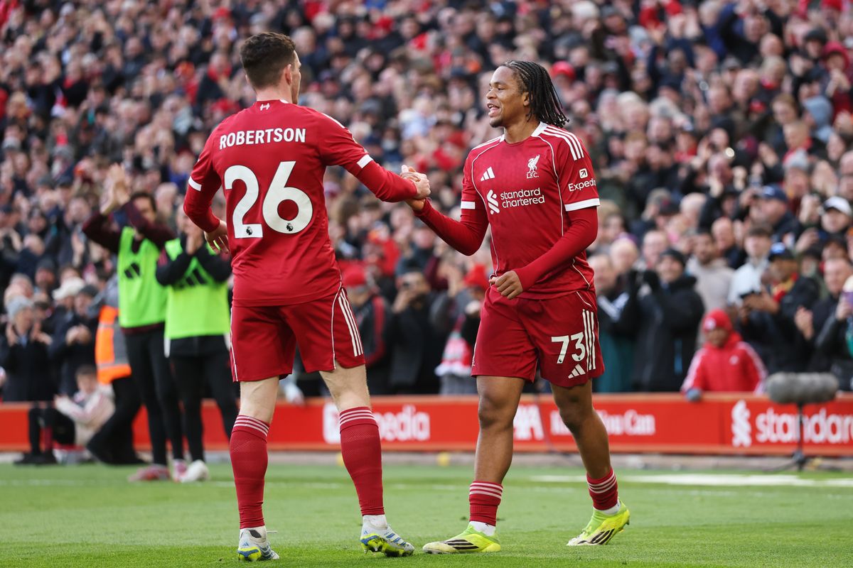 Rio Ngumoha celebrates after scoring against Fulham