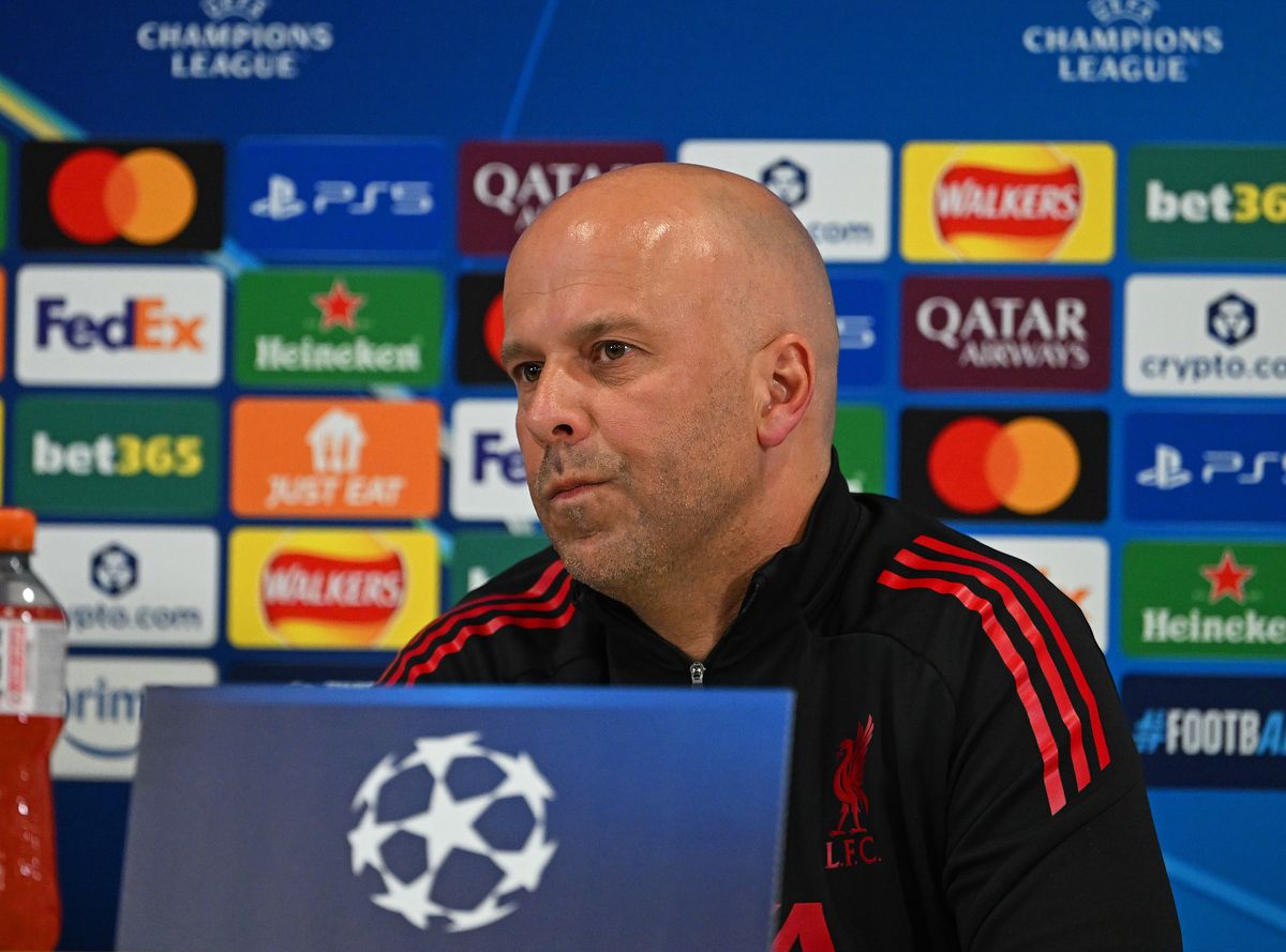 Liverpool head coach Arne Slot during a press conference.