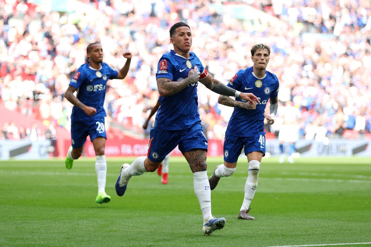 : Enzo Fernandez of Chelsea celebrates 