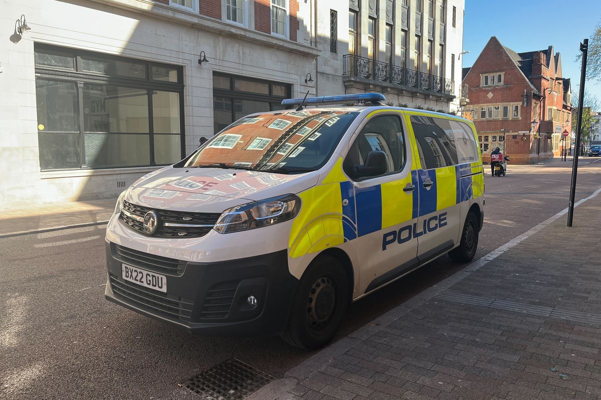 Police vehicles were spotted parked near Hotel Street in Leicester city centre on Sunday morning 