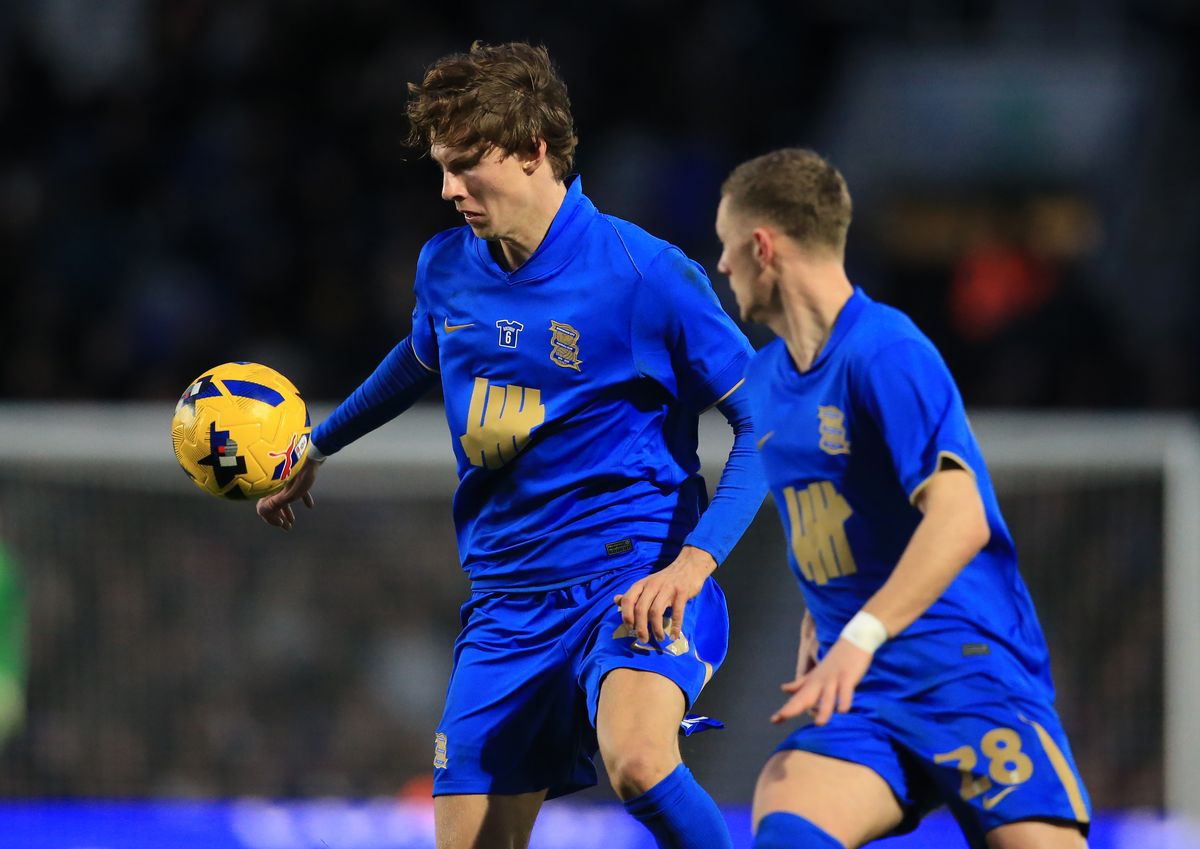 August Priske of Birmingham City in action