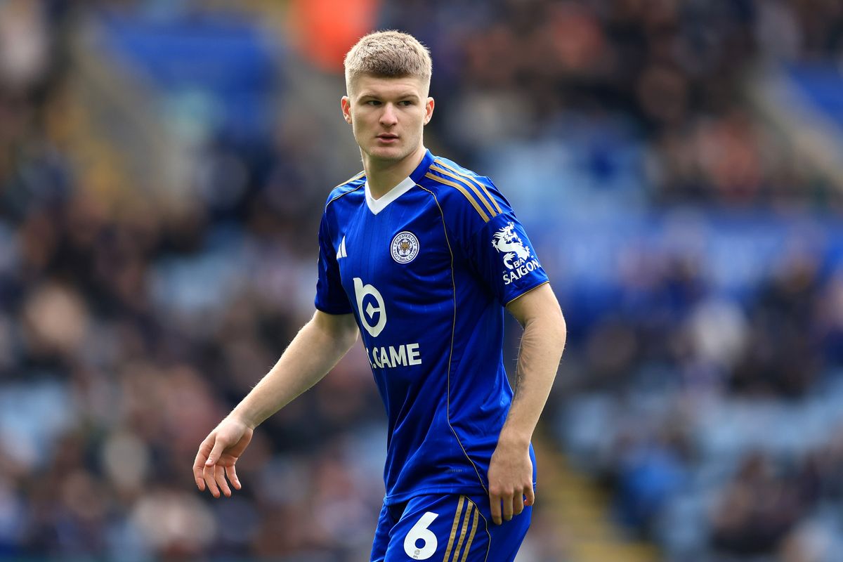 Jordan James of Leicester City looks on during the Sky Bet Championship match between Leicester City and Norwich City