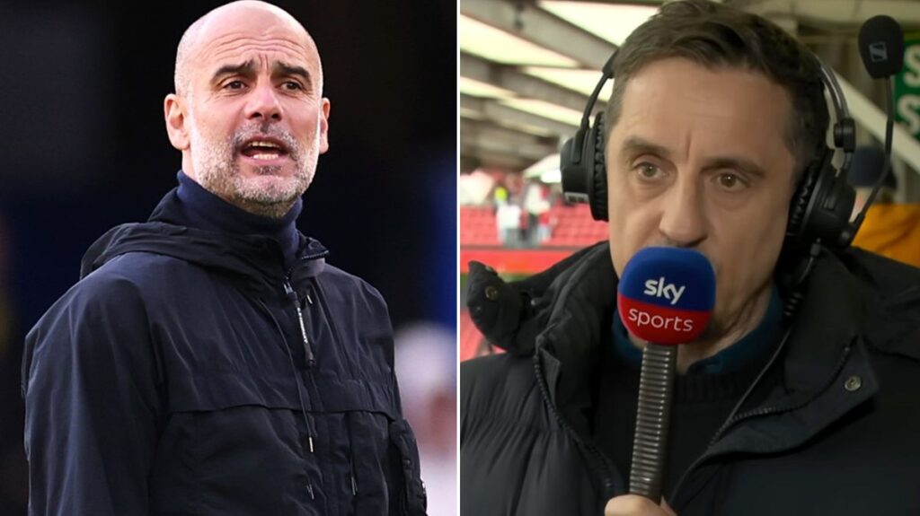 Pep Guardiola and Gary Neville agree over Arsenal title problem that benefits Man City