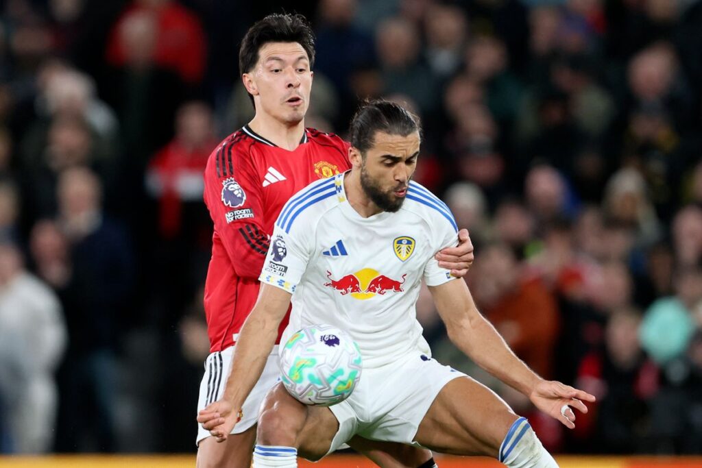 Manchester United defender Lisandro Martinez was shown a straight red card against Leeds United