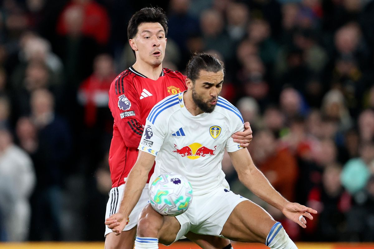 Manchester United defender Lisandro Martinez was shown a straight red card against Leeds United
