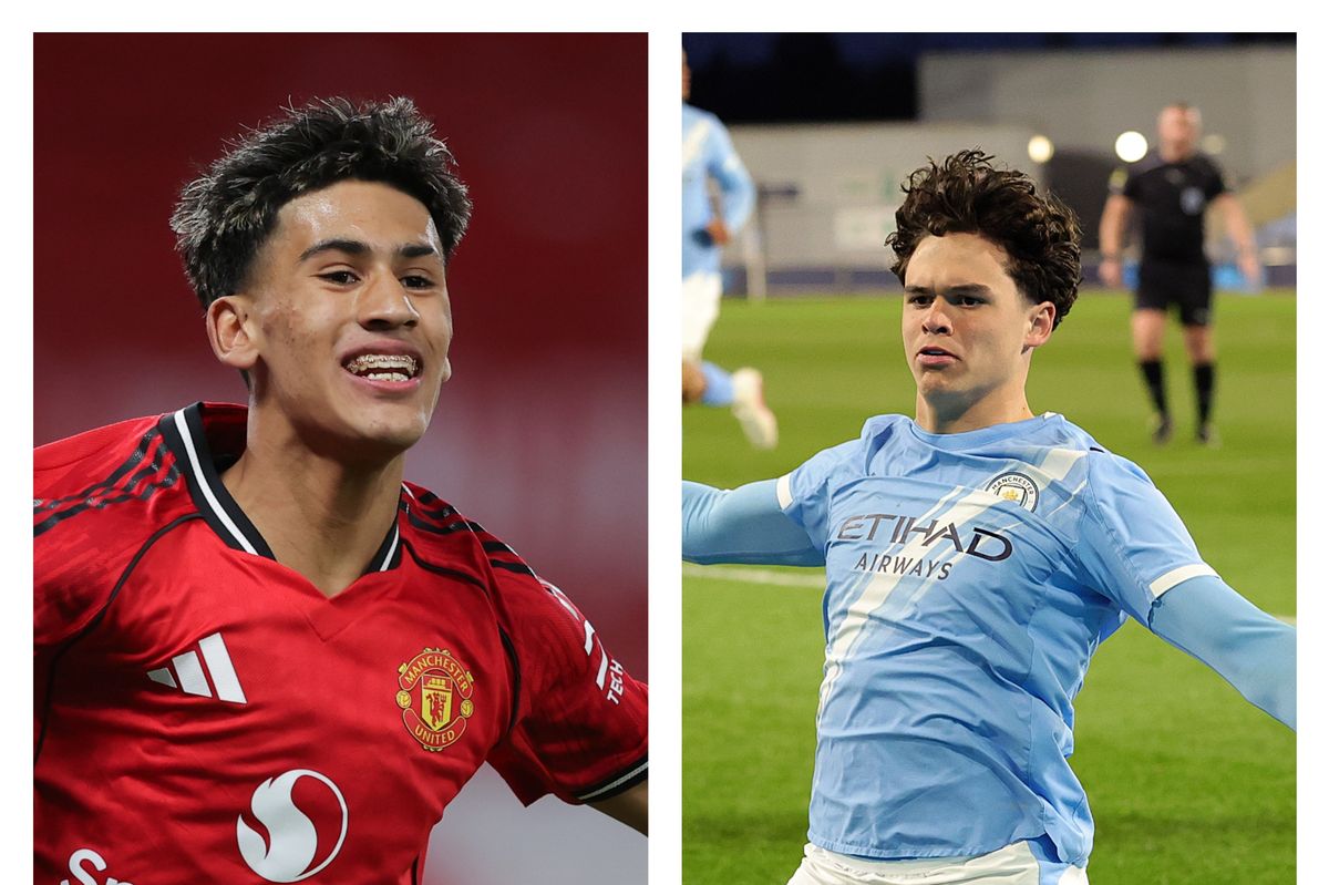 JJ Gabriel of Manchester United and Teddie Lamb of Manchester City both scored in their respective FA Youth Cup semi-finals 