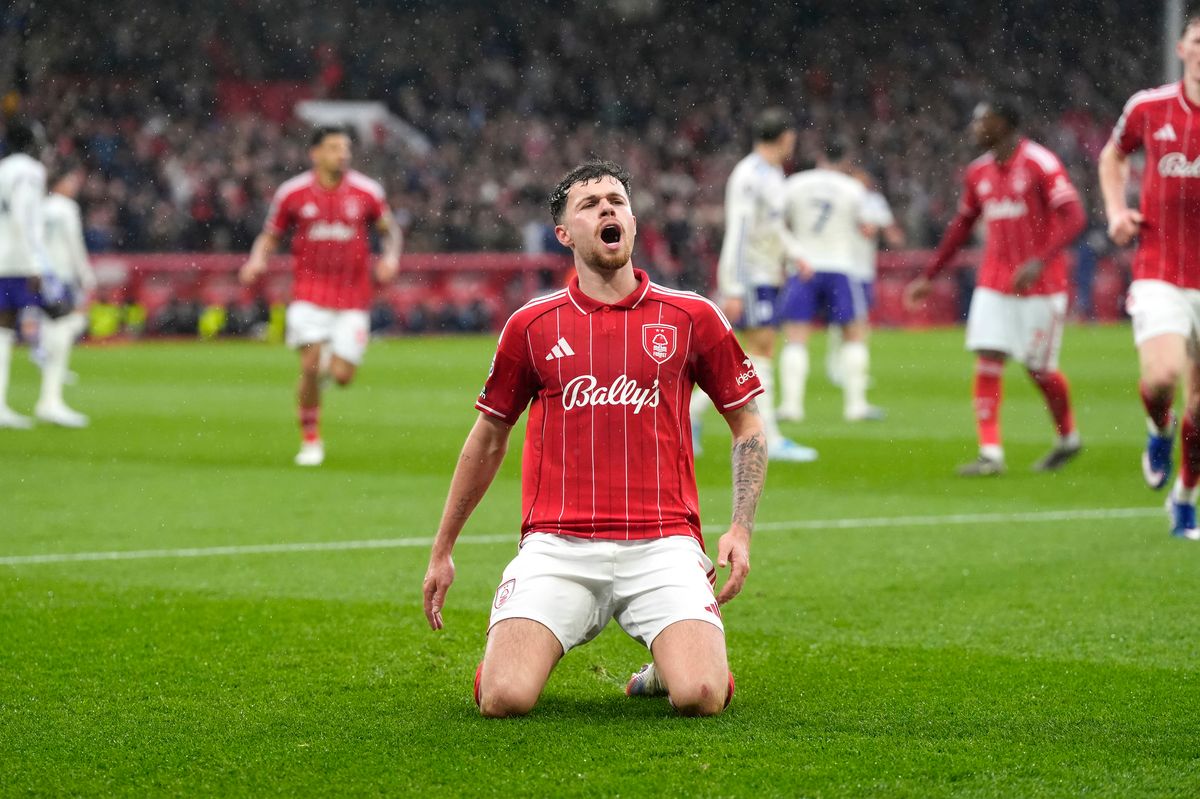 Nottingham Forest's Neco Williams celebrates scoring their side's first goal of the game