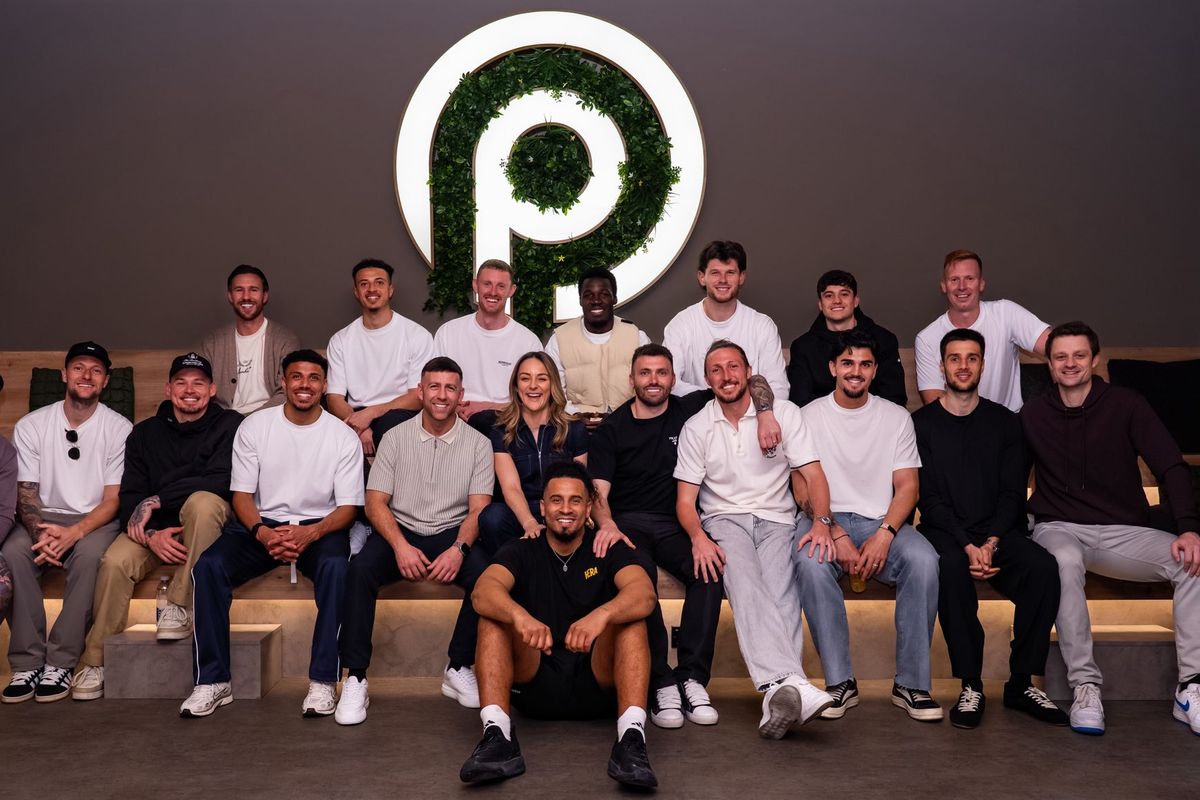 Leeds United players past and present show their support at the launch of Optimum Padel