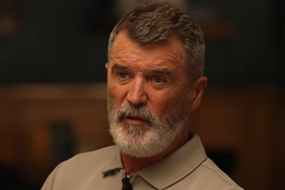 Roy Keane speaking on a podcast