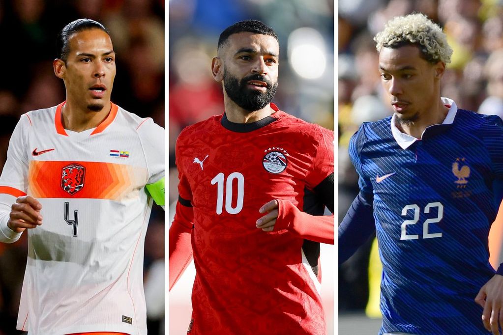 Virgil van Dijk, Mohamed Salah and Hugo Ekitike