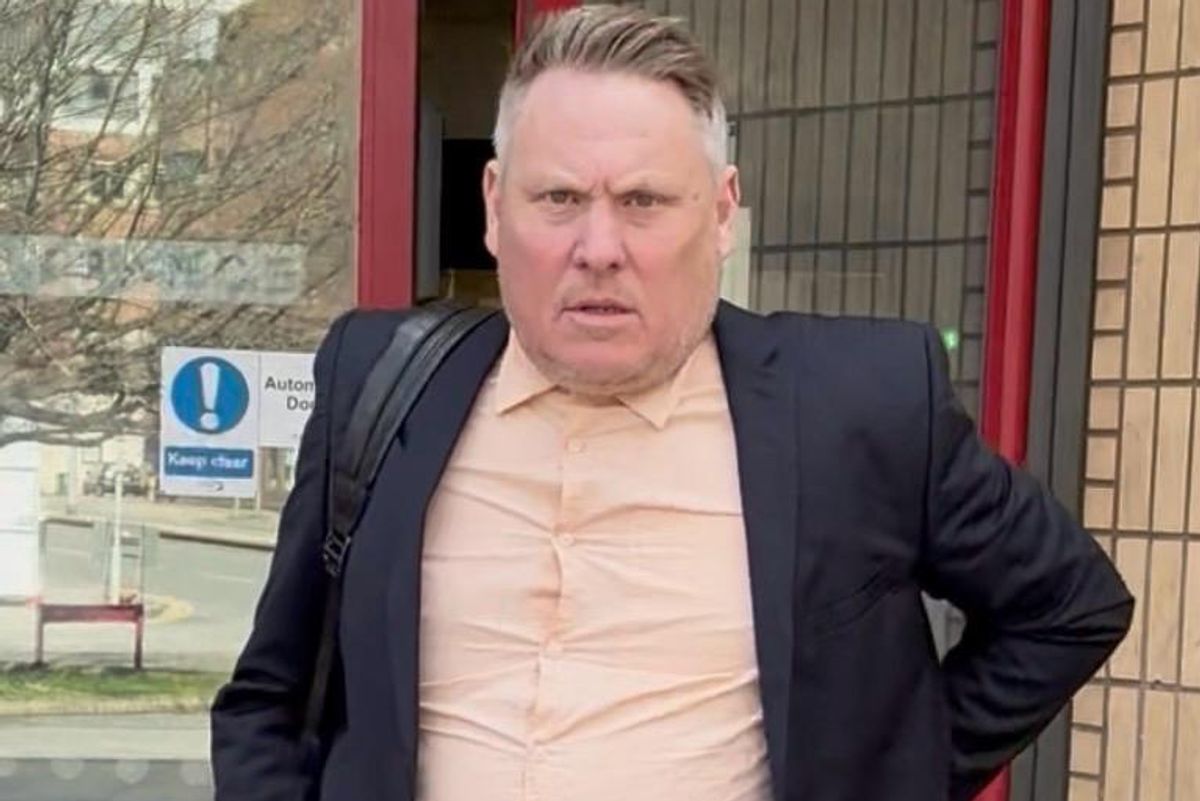 Michael Thorne leaves Cardiff Magistrates' Court