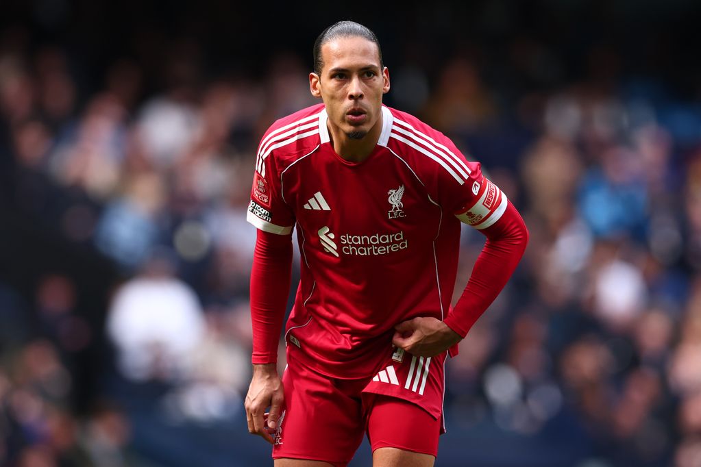 Virgil van Dijk of Liverpool during the Emirates FA Cup quarterfinal against Manchester City