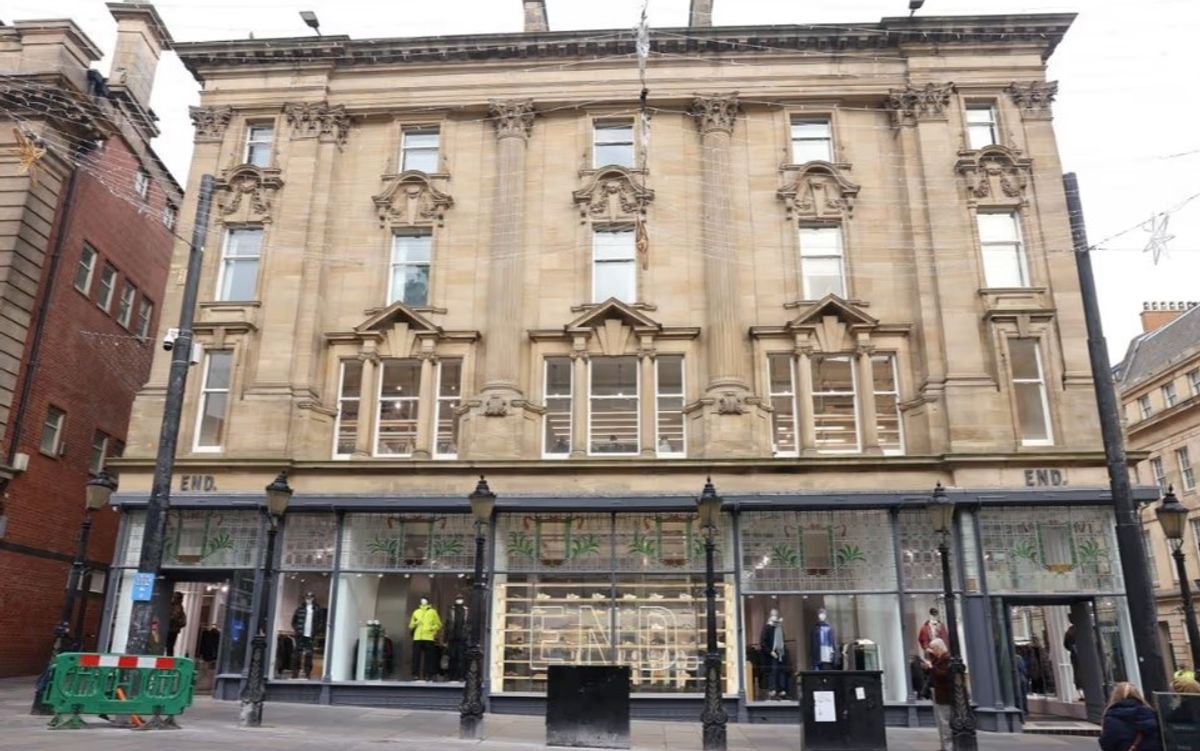 The former home of Mawson, Swan and Morgan on Grey Street, Newcastle, is now occupied by men's clothing store End
