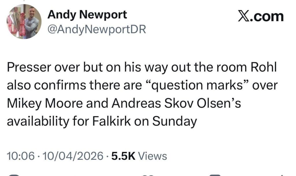 Questions over Skov Olsen and Moore’s availability for the weekend