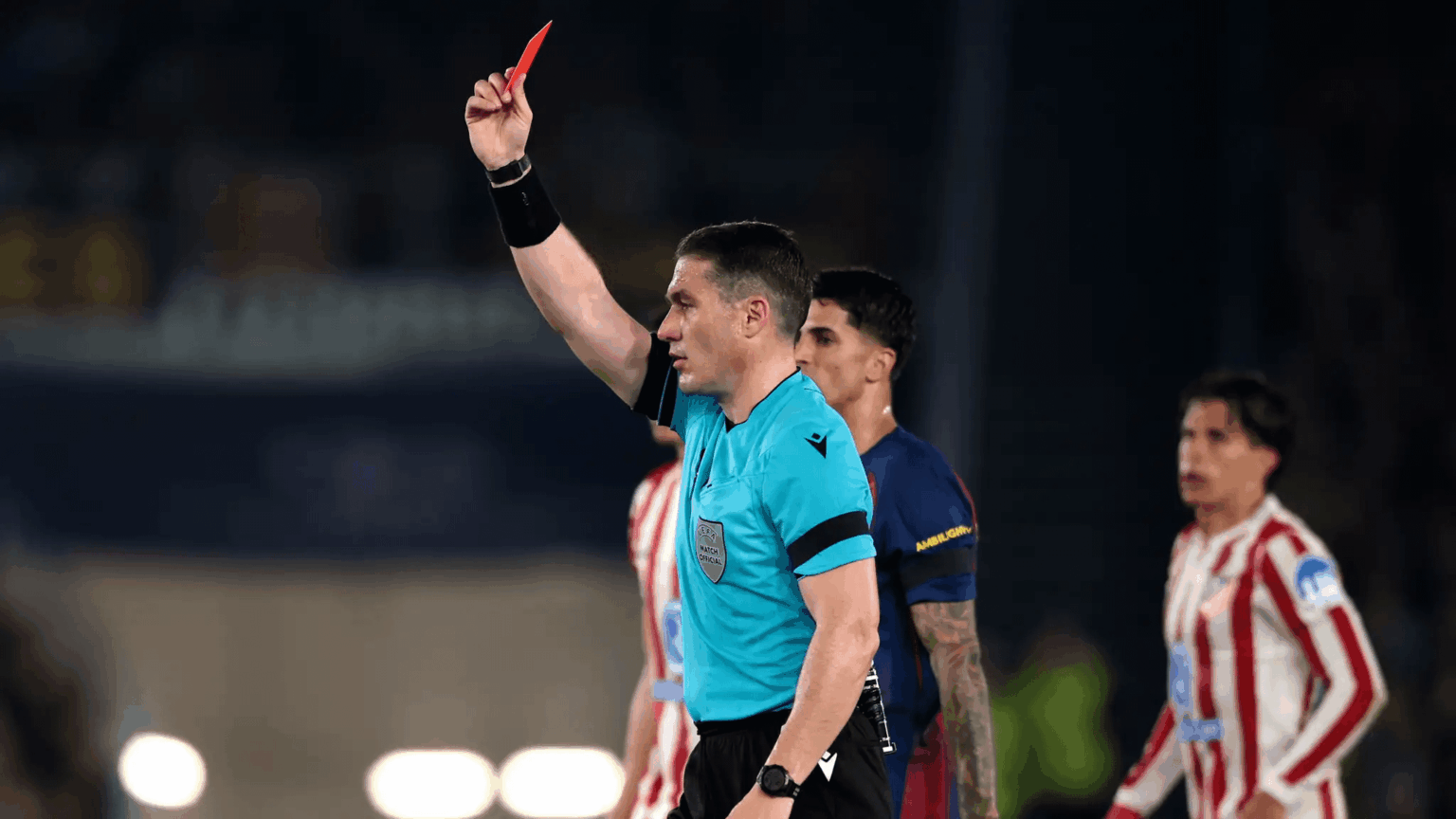 Istvan Kovacs (referee for Atletico v/s FC Barcelona) dropped by UEFA for rest of the season.