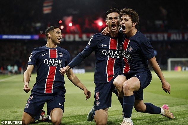 Eventual winners PSG ended Arsenal's Champions League campaign in last year's semi-finals