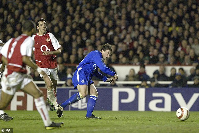 Wayne Bridge's late winner saw Chelsea eliminate Arsenal in the 2003-04 quarter-finals
