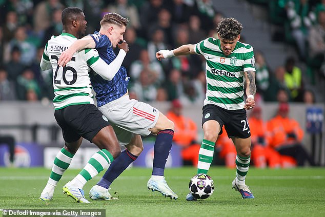 Gyokeres was battling against the defence of his former club and found little personal joy, but opened up the spaces for others