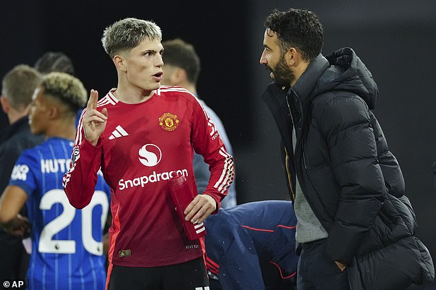 The forward left in the summer on the back of a string of clashes, including with former manager Ruben Amorim (right)