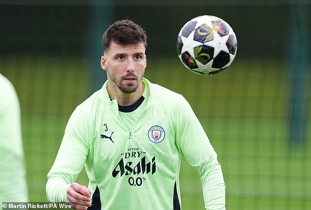 Ruben Dias will miss Manchester City's clash with Arsenal amid an ongoing ankle problem