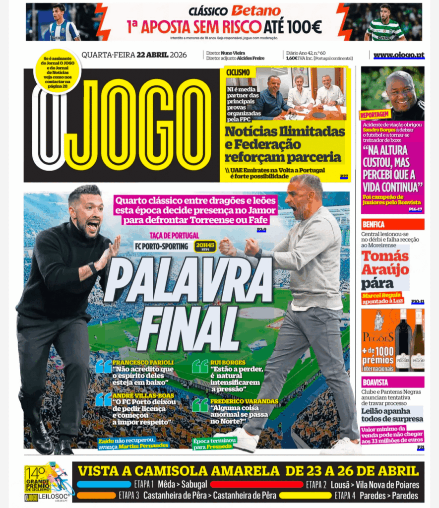 Jornal OJOGO 22/4/2026