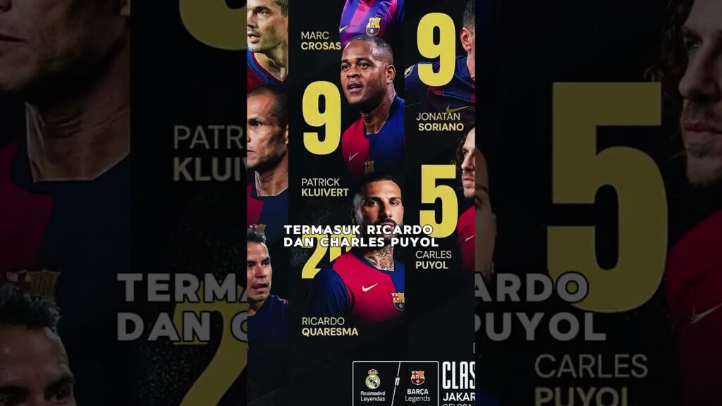 Real Madrid vs Barca Legends 18 April 2026 di Jakarta! Pepe siap ngantongin Kluivert di GBK? 🤣😝