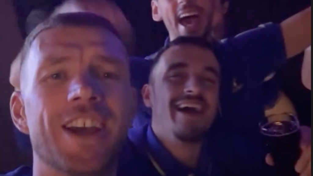 Former Premier League star has wild World Cup nightclub celebration with arm in a sling