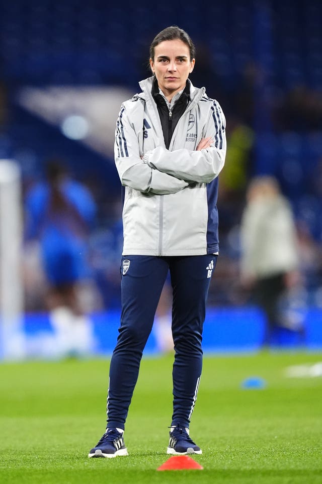 Renee Slegers on the touchline