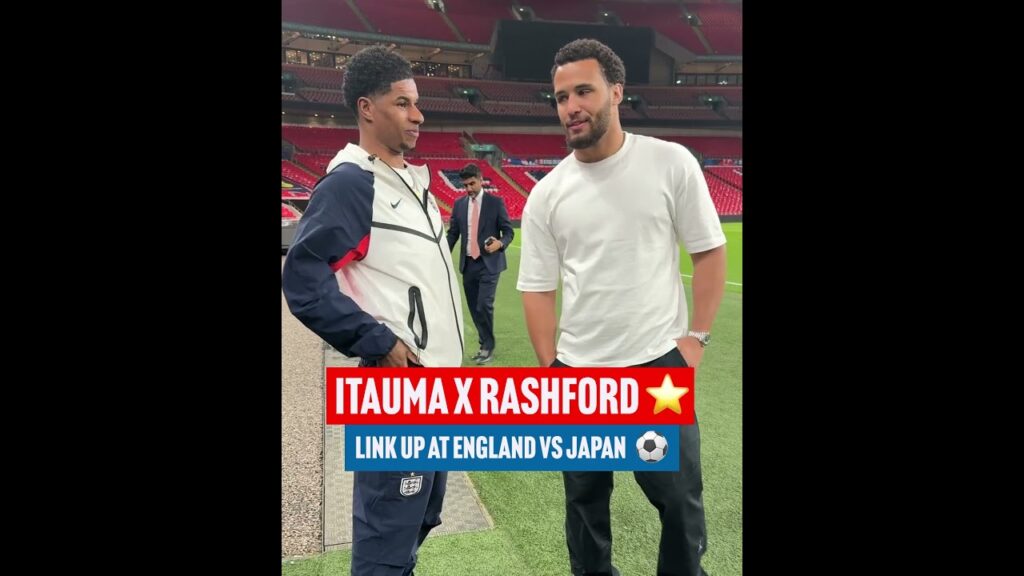 Moses Itauma met with Barcelona forward Marcus Rashford ahead of England vs Japan last night ⭐️