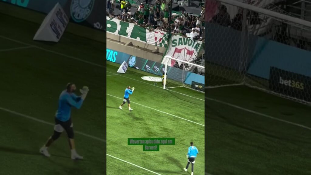 Torcida do Palmeiras aplaude Weverton