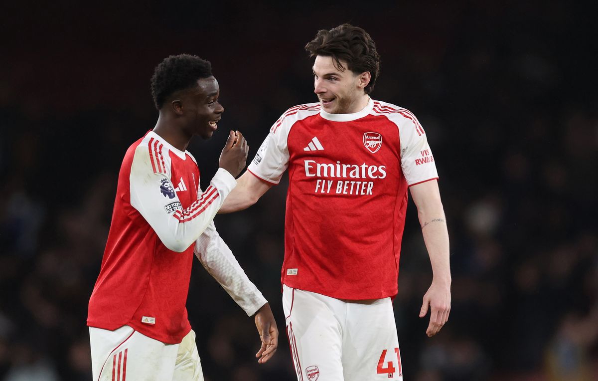 Bukayo Saka and Declan Rice