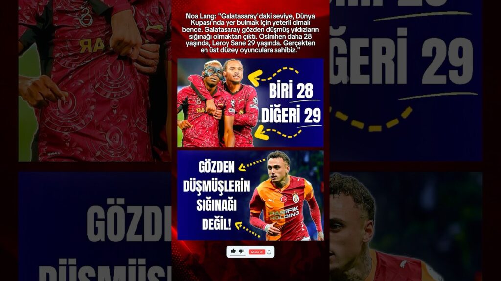 Noa Lang: Galatasaray üst düzey oyunculara sahip. #noalang #galatasaray #shorts