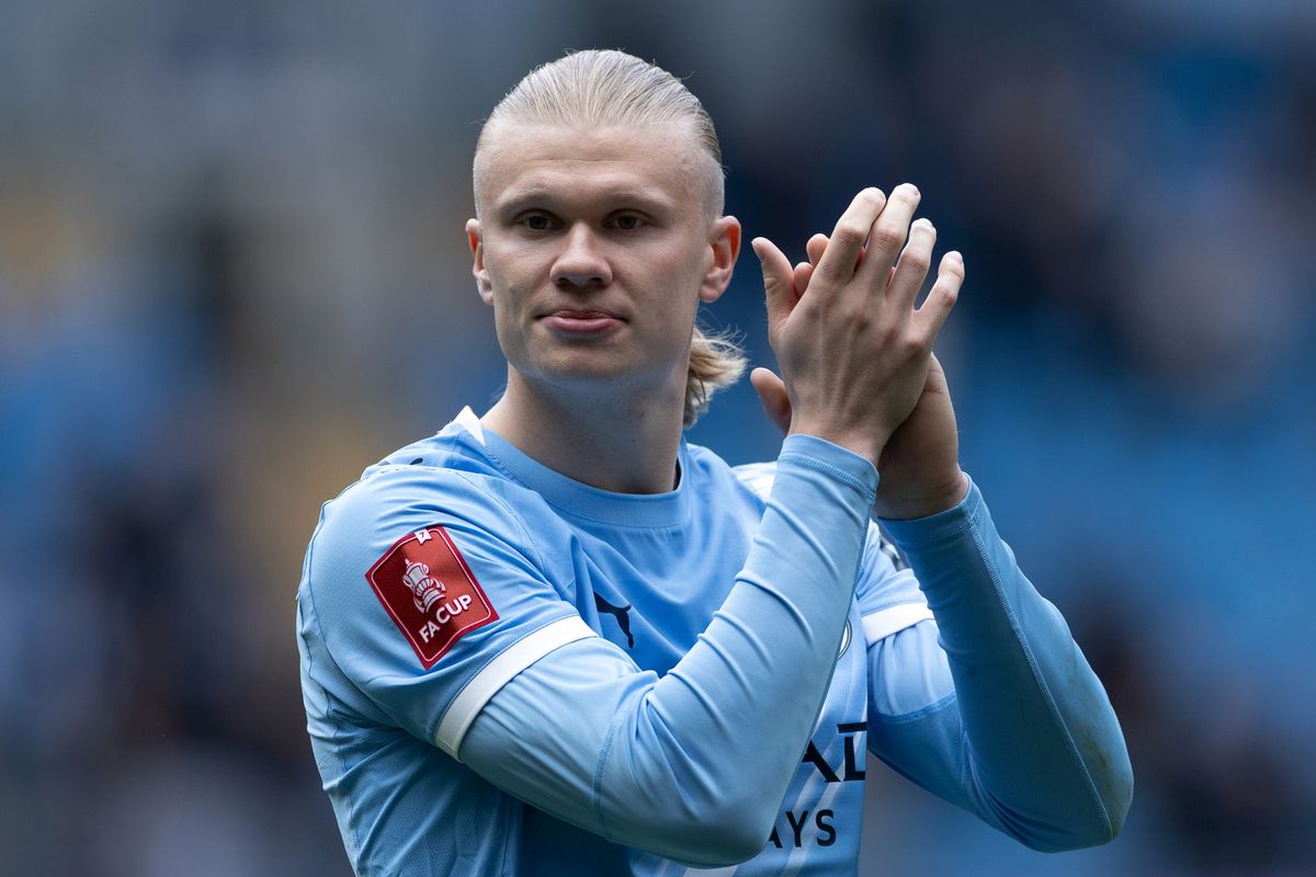 Erling Haaland after a Manchester City game