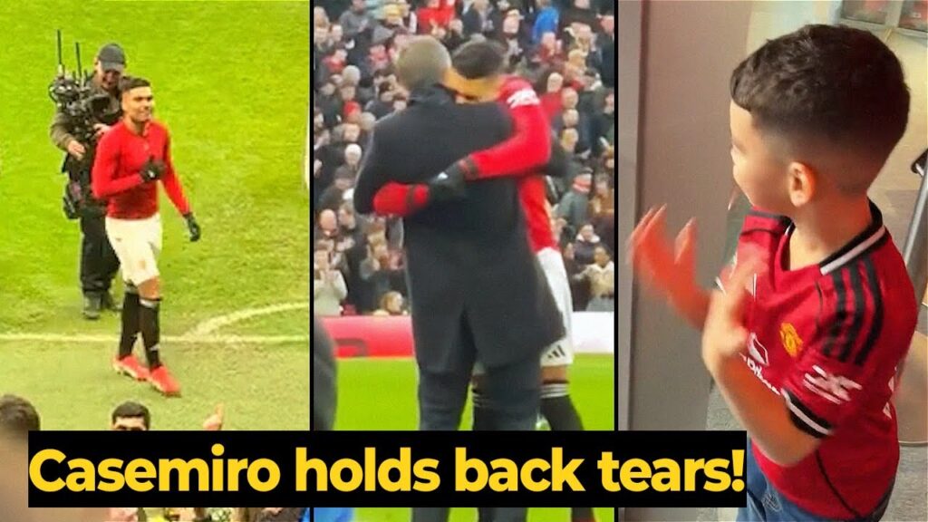 Moment Casemiro walks off the pitch emotional as the fans chant his name vs Fulham