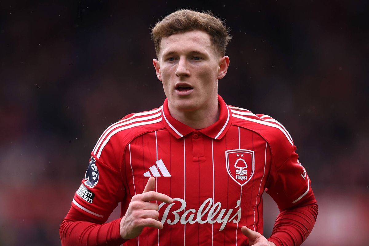 Elliot Anderson of Nottingham Forest looks on during the Premier League match between Nottingham Forest and Fulham at City Ground on March 15, 2026 in Nottingham, England. 