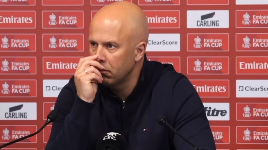 Arne Slot squirms after being reminded of brutal Liverpool truth by reporter