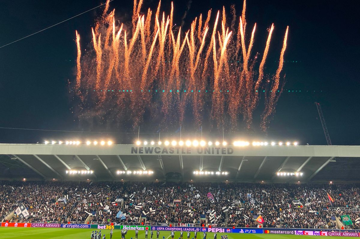 St James' Park ahead of the Champions League clash between Newcastle United and Barcelona